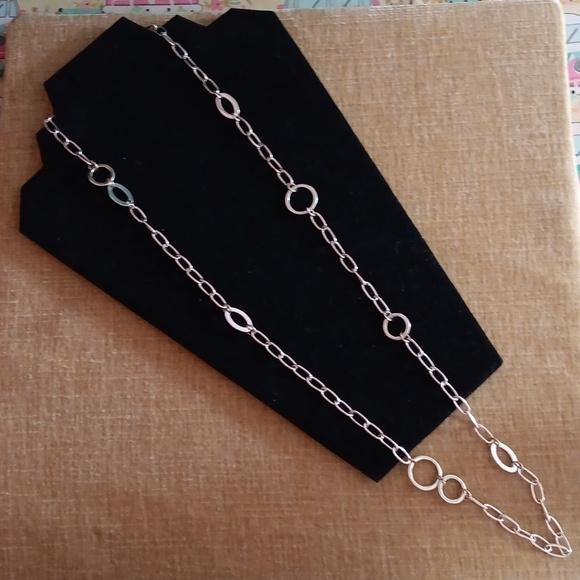 JLO Silver Tone Link Long Wrap Necklace - Picture 1 of 8